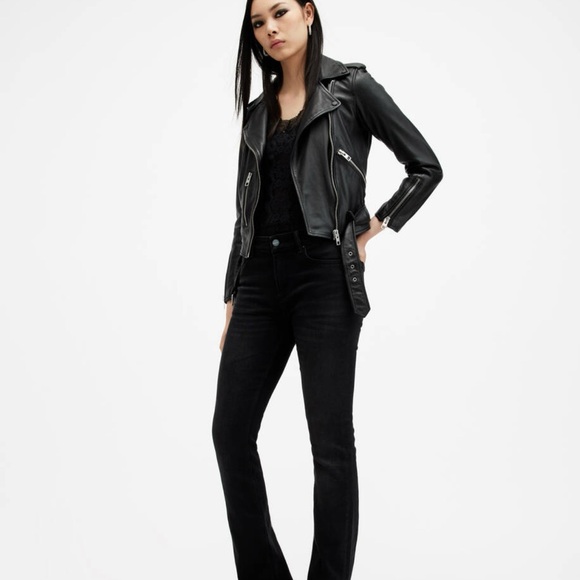 All Saints Balfern Leather Jacket 🖤🖤 - Picture 3 of 7